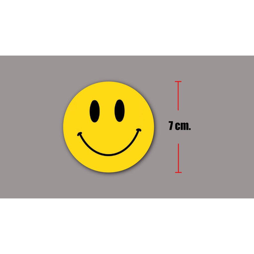 sticker pvc smile face  หน้า ยิ้ม งานออฟเซ็ทแท้ pvc กันน้ำ กันแดด