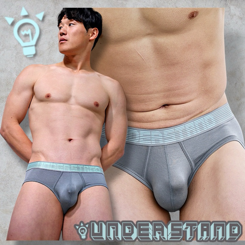 Understand Cloud Grey Brief สีเทาฟ้า (มือ1 M,L,XL) กางเกงในชาย ผ้า Modal