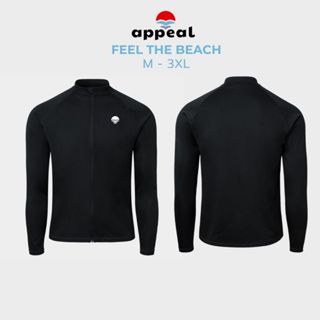 ☀️APPEAL🌊 [Men] Feel the Beach Rashguard เสื้อว่ายน้ำมีซิปดำ…
