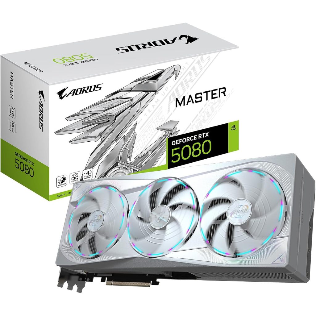 VGA (การ์ดแสดงผล) GIGABYTE AORUS GeForce RTX 5080 MASTER ICE 16G