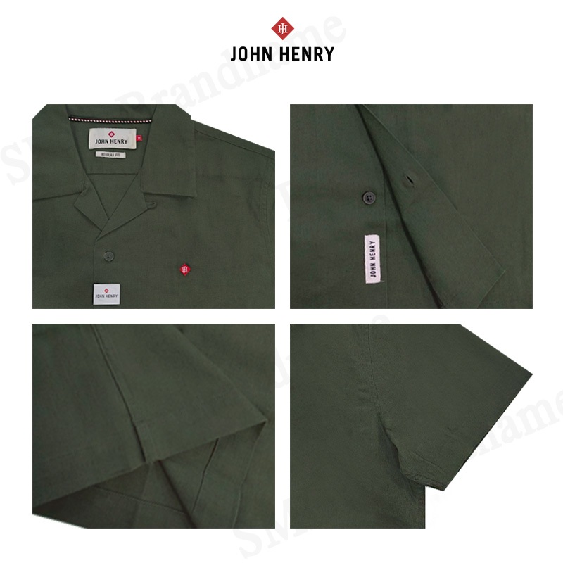 John Henry เสื้อเชิ้ตแขนสั้น รุ่น Men's Short Sleeves Shirts (Moss Green) Code: JH S224MSSRG26 - รูปที่ 2