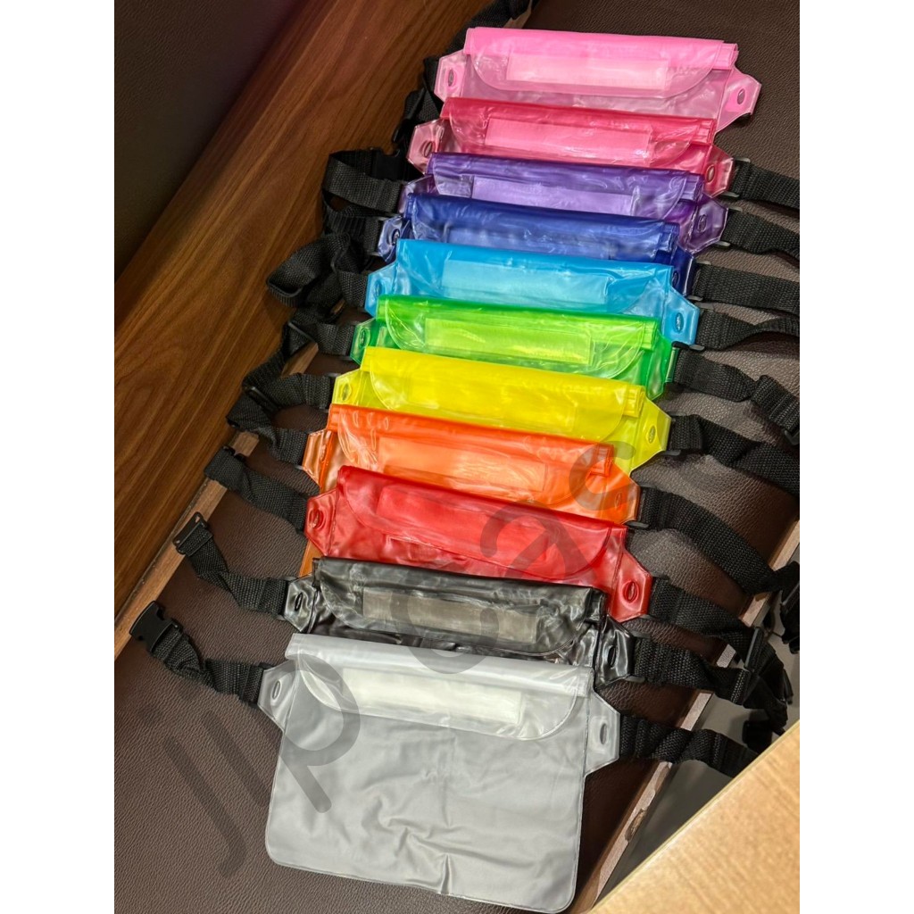 (พร้อมส่ง ในไทย) ซองกันน้ำคาดเอว/คาดอก กระเป๋ากันน้ำ ซองใส่โทรศัพท์มือถือใส่ของชิ้นเล็กๆ มีราคาส่ง