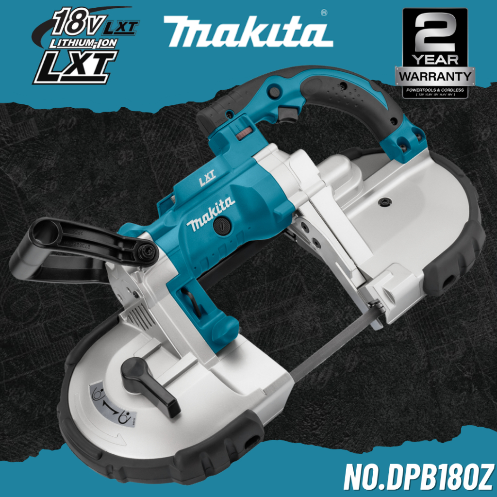 MAKITA เลื่อยสายพานไร้สาย 18V ขนาด 120 mm. (4-3/4") No.DPB180 (เฉพาะตัวเครื่อง)