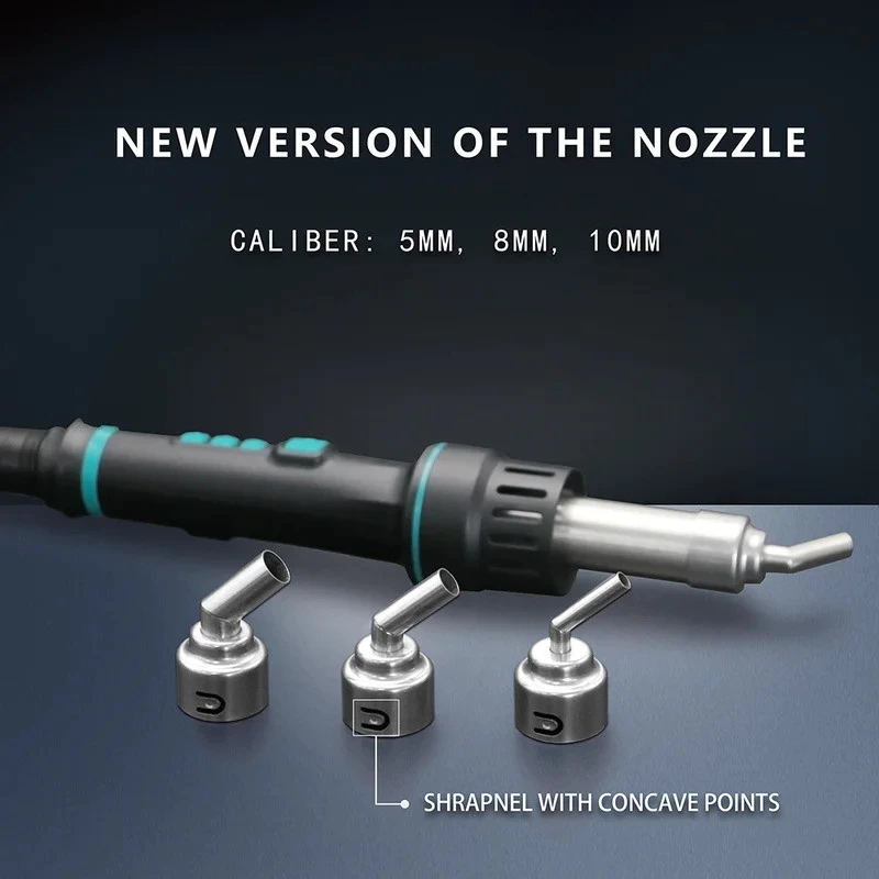 Sugon 8650/ 8630/8610DX-PRO Hot Air soldering Station 45องศาหัวฉีดโค้ง5มม./8มม./10มม. มุมงอหัวฉีดควา