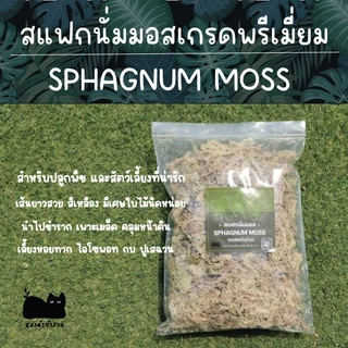 สแฟกนั่มมอส Sphagnum moss 12 L และสเฟกนั่มมอส 50g วัสดุปลูกต้นไม้และใช้สำหรับเลี้ยงสัตว์ ร้านแมวดำทำสวน