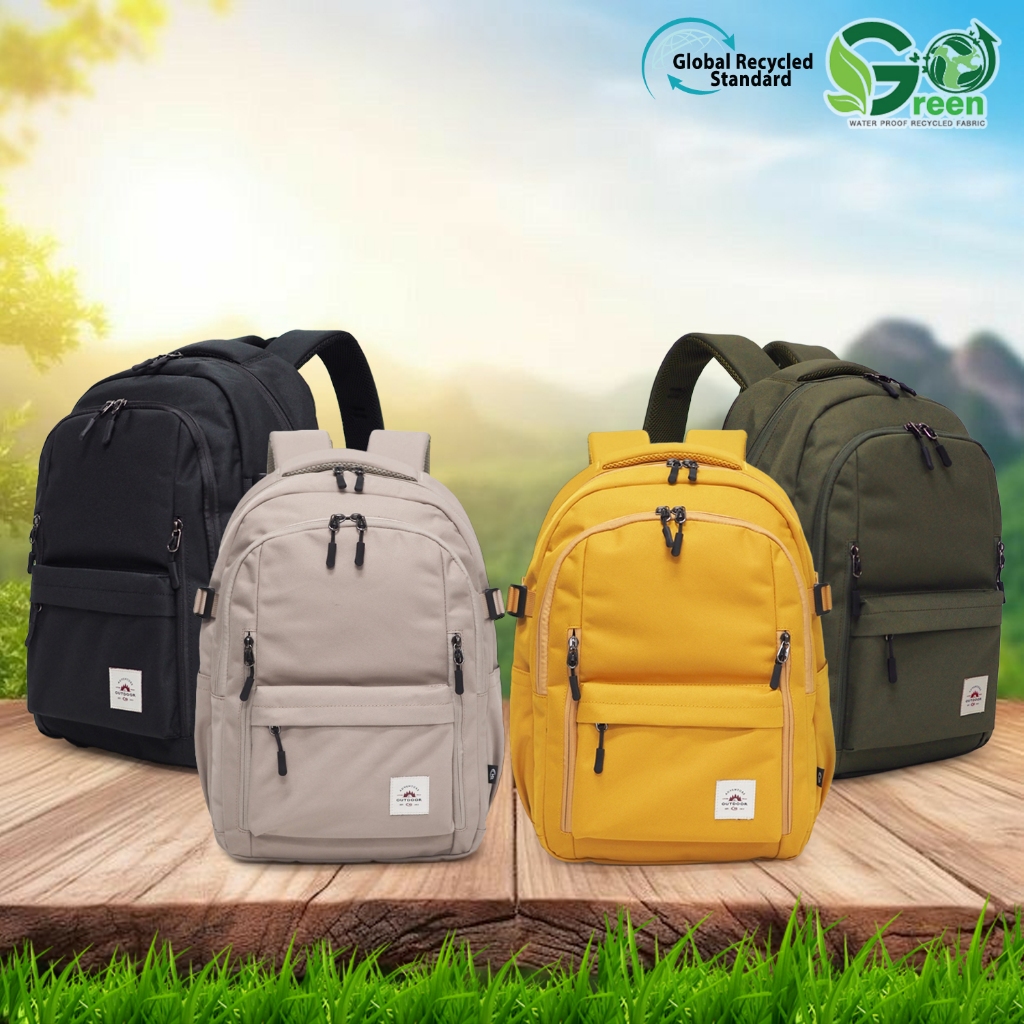 HQ LUGGAGE กระเป๋าเป้ โน้ตบุ๊ค Collection : Outdoor ผ้า Recycled Polyester รุ่น GG001