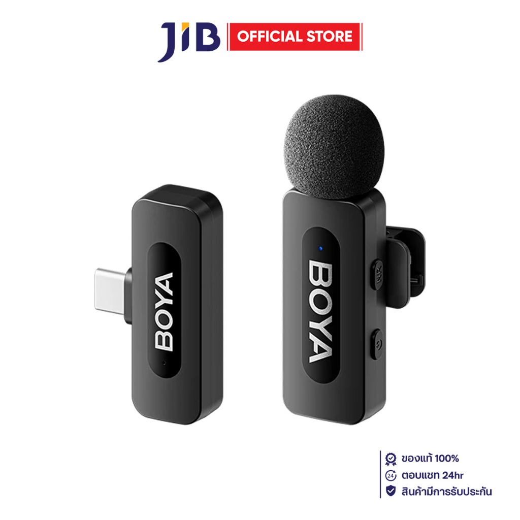 WIRELESS MICROPHONE (ไมโครโฟนไร้สาย) BOYA BY-V10 V2.0 1 MIC + USB-C RECEIVER - BLACK