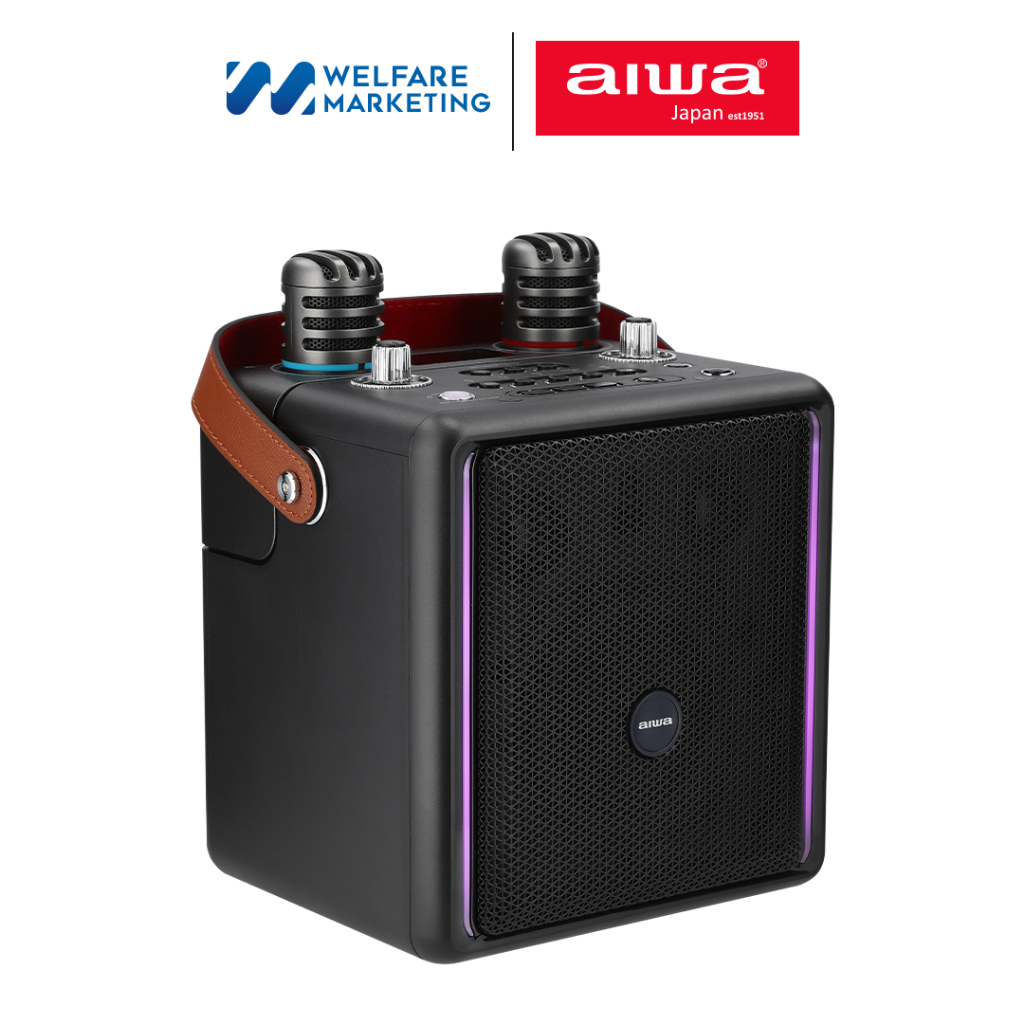 [ผ่อน 0%] AIWA AW-B400K Karaoke Bluetooth Speaker ลำโพงบลูทูธพกพาคาราโอเกะ
