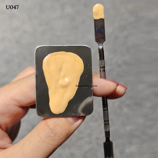 Makeupbrush รุ่นU047 ร้านไทยแท้ จานผสมรองพื้น ถาดผสมรองพื้นสีแต่งหน้า ช่างแต่งหน้า แหวน คล้องนิ้วได้
