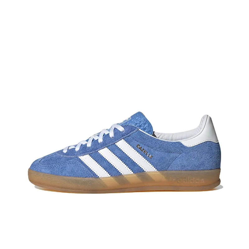 Authenticity Adidas Gazelle Indoor Blue White Brown / White / Yellow White
