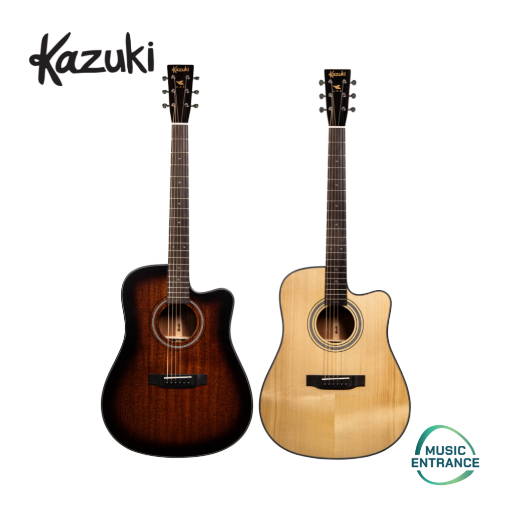 Kazuki All Lite AS41C (Dreadnought Cutaway) กีตาร์โปร่ง ไม้แท้ทั้งตัว 41 นิ้ว Kazuki All Lite Series