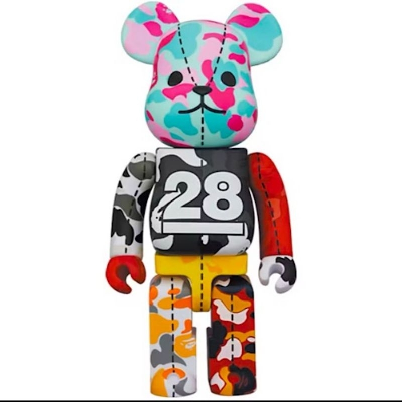 NEW !!!Bearbrick x BAPE 28th Anniversary Camo #3 400%