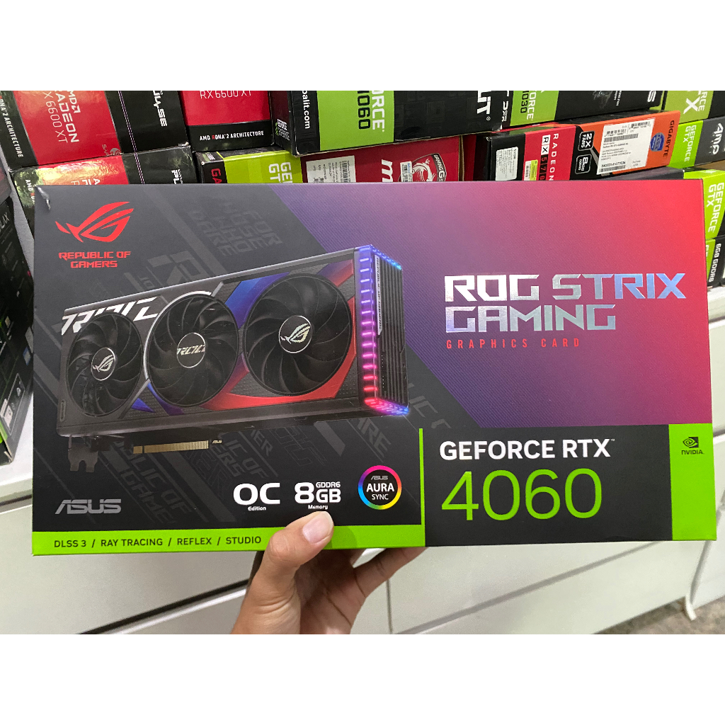 🌟✅การ์ดจอ RTX 4060 ASUS ROG Strix 🌟สภาพสวย มือสองประกันเหลือ