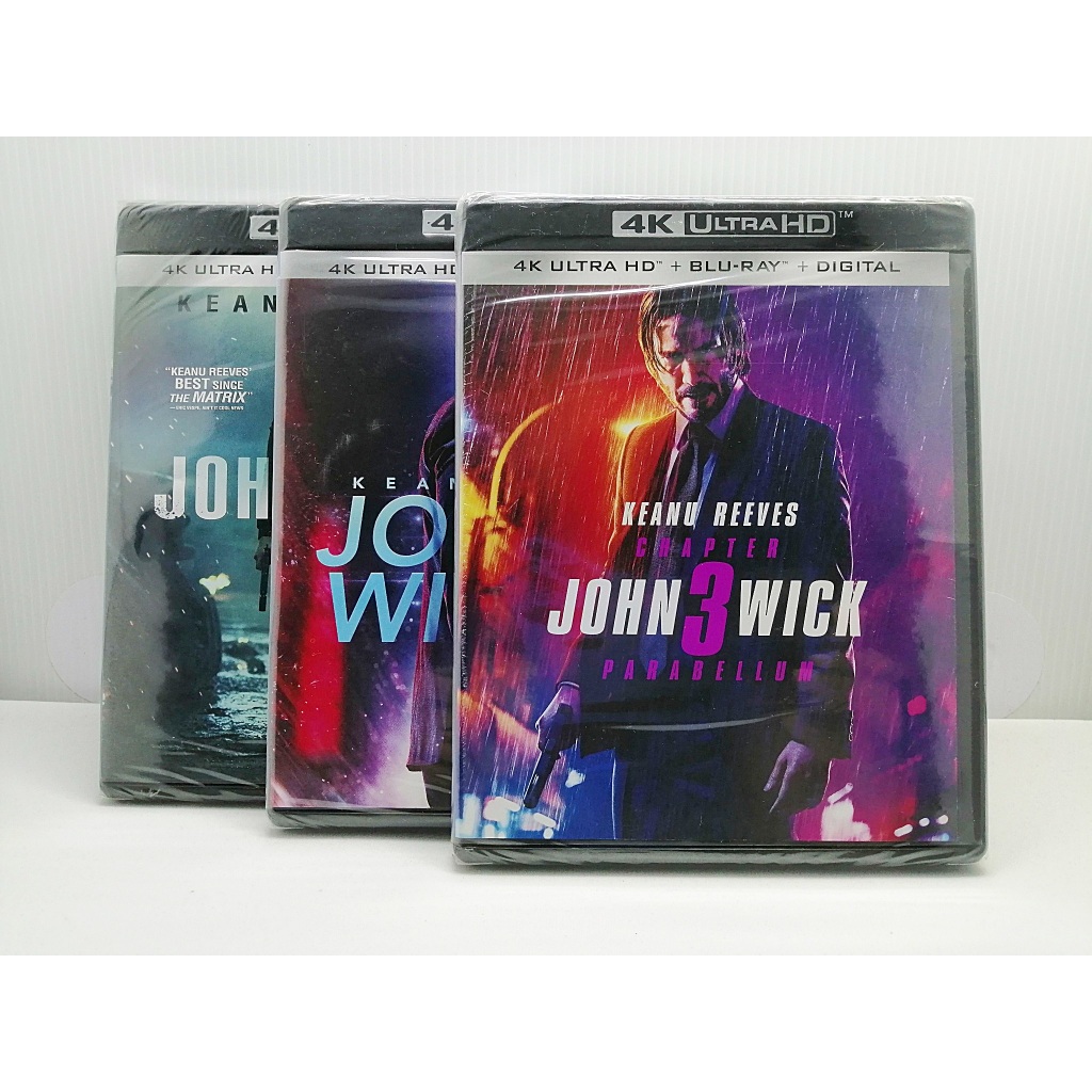 แผ่นหนัง John Wick 3 ภาค ไม่แยกขาย [4K Ultra HD + Blu-ray + Digital HD] แผ่นใหม่ มือ 1 ซิลปิดสนิท สิ