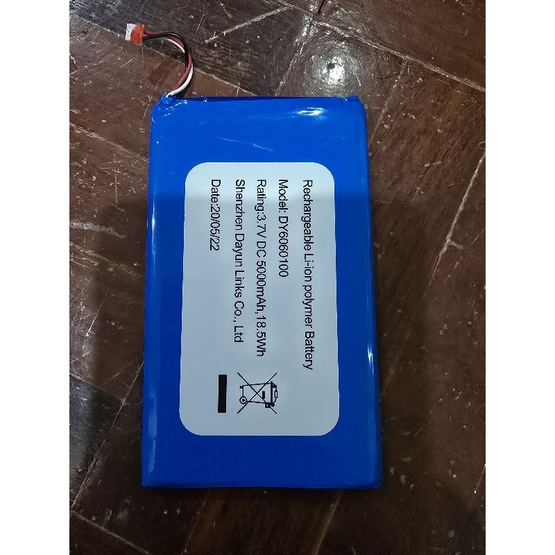 แบตเตอรี่ลิเธียม 3.7v 5000mAh พร้อมBMSป้องกัน แบตเตอรี่แพ็ค ขนาด 10.5*6*1.4 ซม.