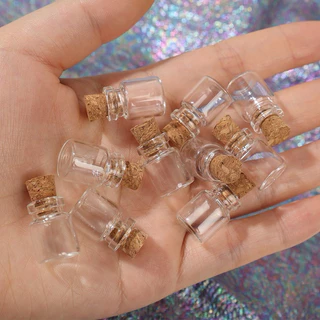 ✨พร้อมส่งในไทย (10ขวด)✨ขวดแก้วจิ๋ว✨ฝาไม้✨ขนาด 1 ml