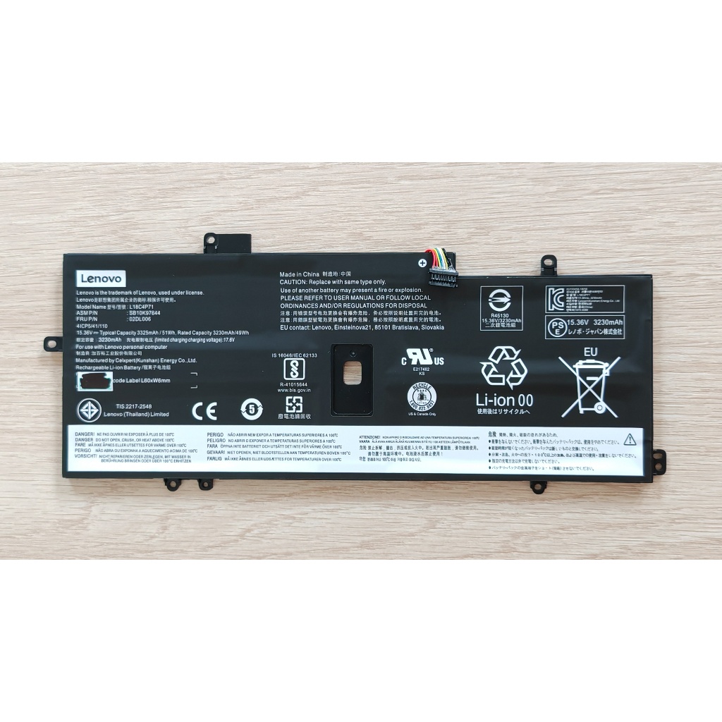 ✨ แบตเตอรี่ L18C4P71 L18M4P72 For Lenovo ThinkPad X1 Carbon Gen 7 Gen 8 (7th Gen 8th Gen)