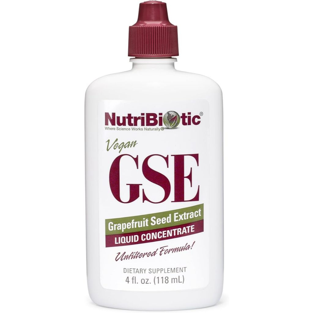 (Exp.10/2027) NutriBiotic, Vegan GSE, Grapefruit Seed Extract, Liquid Concentrate, 100 mg, 4 fl oz (
