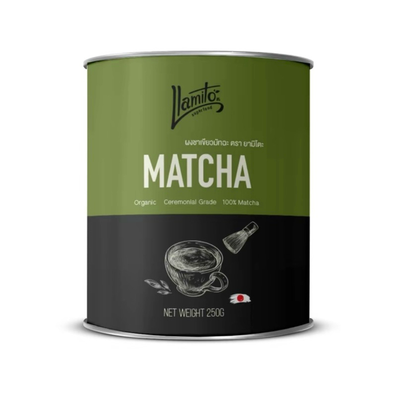 พร้อมส่ง ผงมัทฉะ ออร์แกนิค ตรา Llamito ยามิโตะ  Organic Matcha Powder (Llamito Brand) ของแท้
