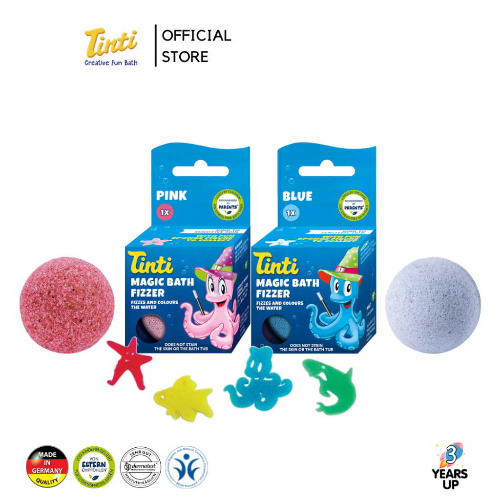 TINTI® บาธบอมเด็ก มีเซอร์ไพรส์ด้านใน (40g) Magic Bath Bomb สบู่เด็ก บาธบอมบ์ ปลอดสารพิษ ผลิตเยอรมนี