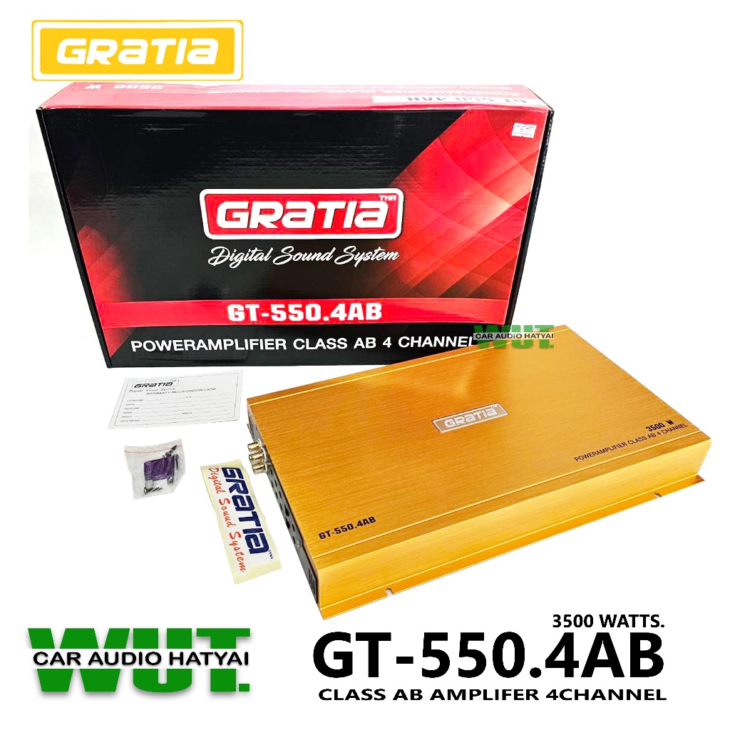 GRATIA POWER AMPLIFIER เพาเวอร์แอมป์ คลาสเอบี class AB พาวเวอร์แอมป์ กำลังขับ 3500Watts x4ch Gratia 