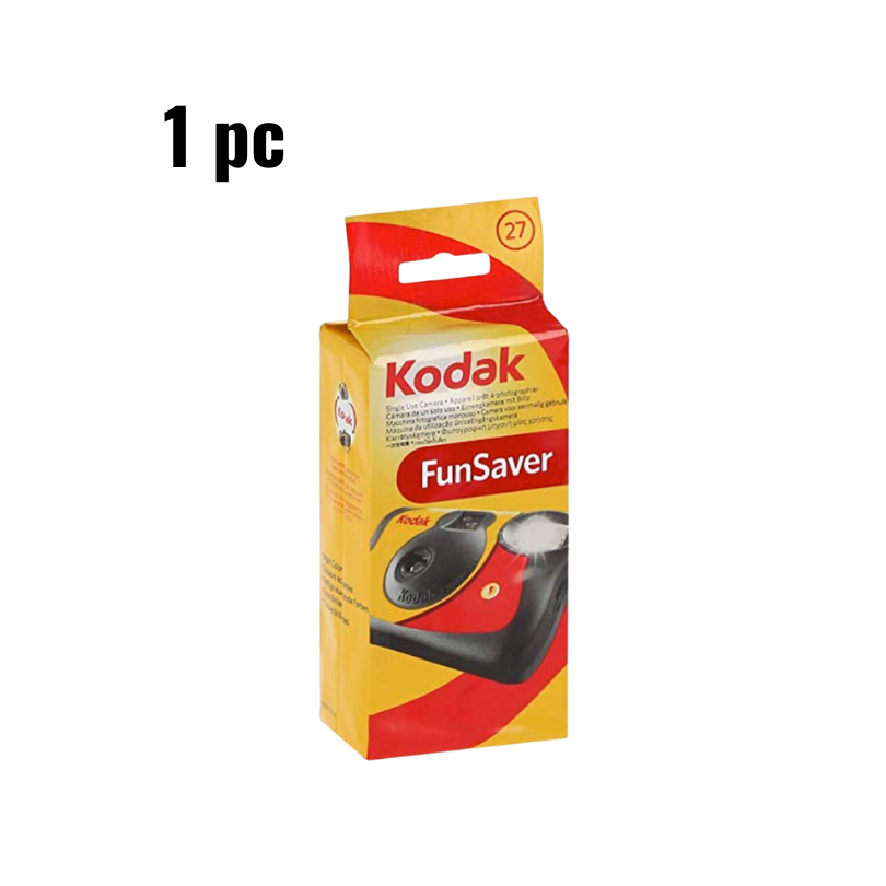 Kodak FunSaver กล้องฟิล์มใช้แล้วทิ้ง Single Use Camera with Flash 27 Shoots ISO 800