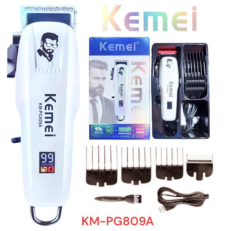ปัตตาเลี่ยน KEMEi / KM - PG 809  / KM 809A  ตัดผม ปัตตาเลี่ยนไร้สาย ปัตตาเลี่ยนตัดผม จอLED