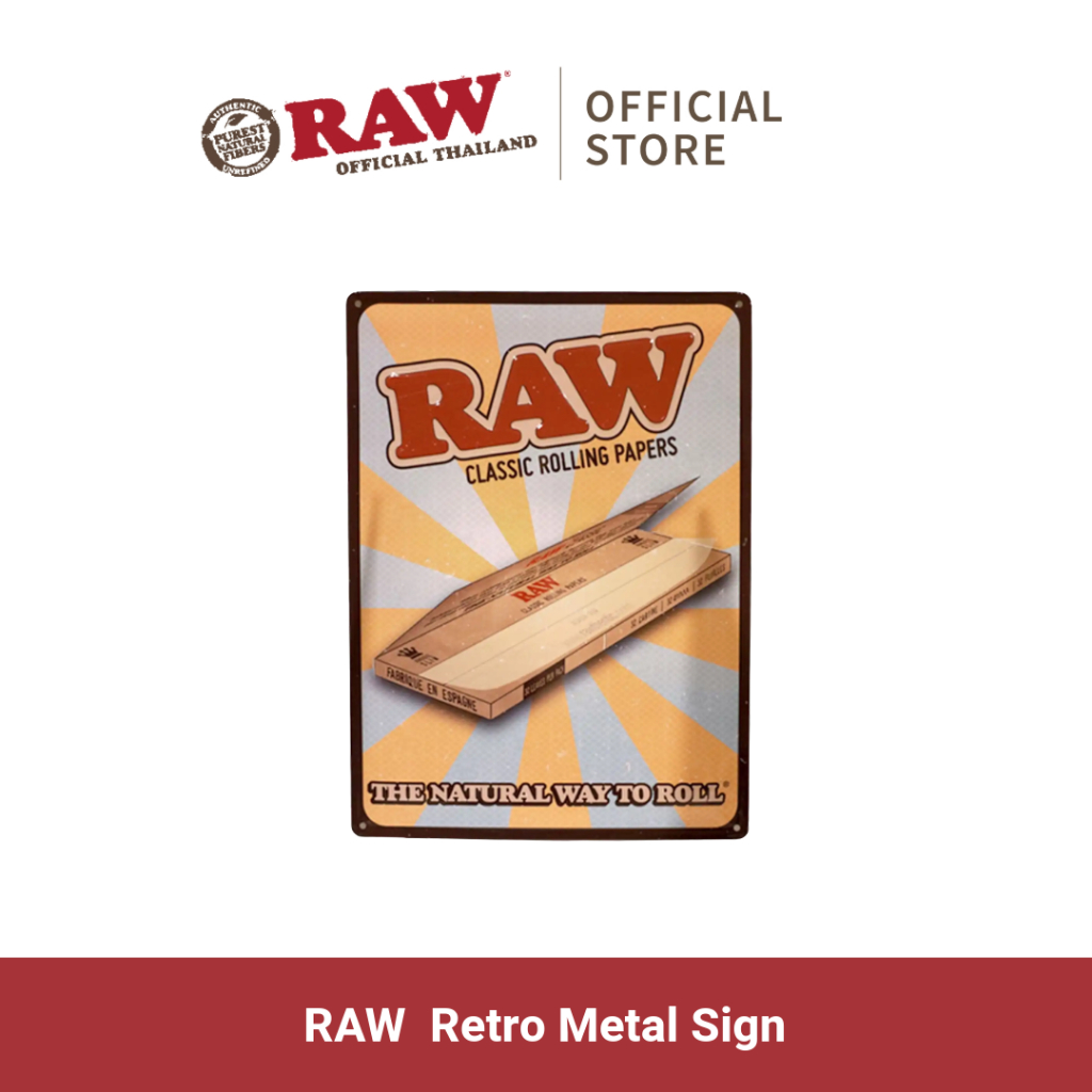 ป้ายโลหะ RAW Retro Metal Sign ป้ายตกแต่งของสะสมสุดพิเศษจาก Raw Thailand