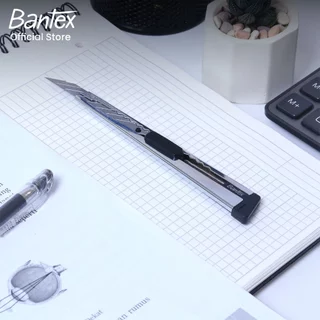 Bantex คัตเตอร์ คัตเตอร์ตัดกระดาษ 9mm กระชับมือ ตัดง่าย มีที่ตัดใบมีดในตัว วัสดุแข็งแรง Cutter