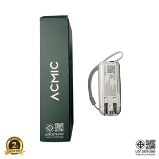 [รับประกัน 2 ปี] ACMIC A1501 Powerbank 15000mAh มีสายชาร์จและขาปลั๊กในตัว หน้าจอ LED พาวเวอร์แบงค์ชาร์จเร็ว PD20W