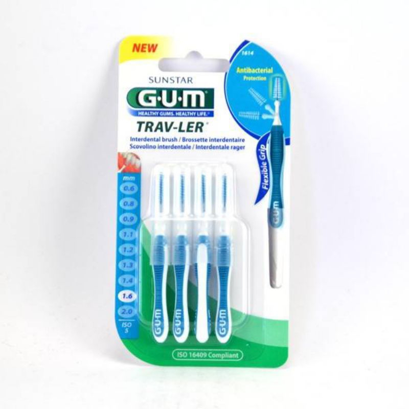 GUM แปรงซอกฟันขนาดพกพา ขนาด 1.6 mm