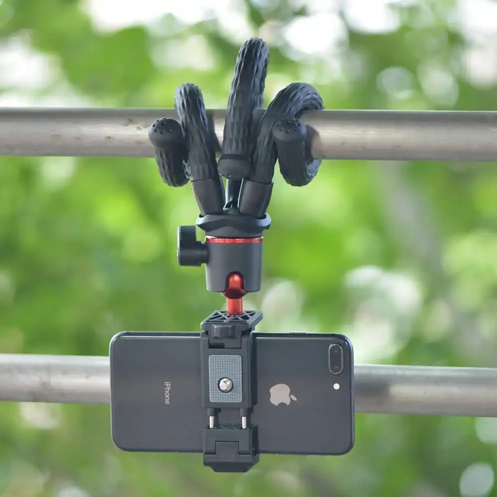 KingMa Tripod Camera phone ขาตั้งกล้องและมือถือ แบบหนวดหมึก ดัดงอได้ พร้อมหัวจับมือถือ (ประกันศูนย์)