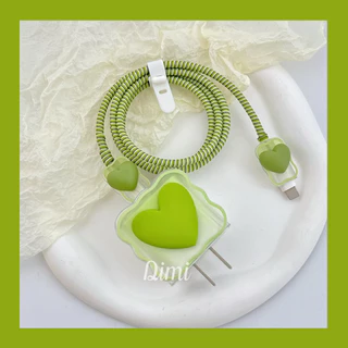 🔥ราคาถูกที่สุด ชุดพันสาย สำหรับ iPhone เคสหัวชาร์จ ลายการ์ตูน ตัวถนอมสาย USB C 20W 18W 35W