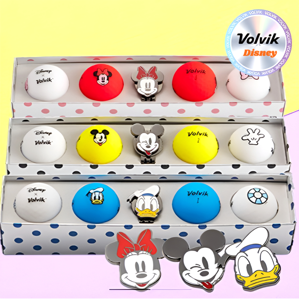 [🚚จัดส่งไว] Volvik Vivid 12 Disney Golf Balls 4ea+Ball Marker
