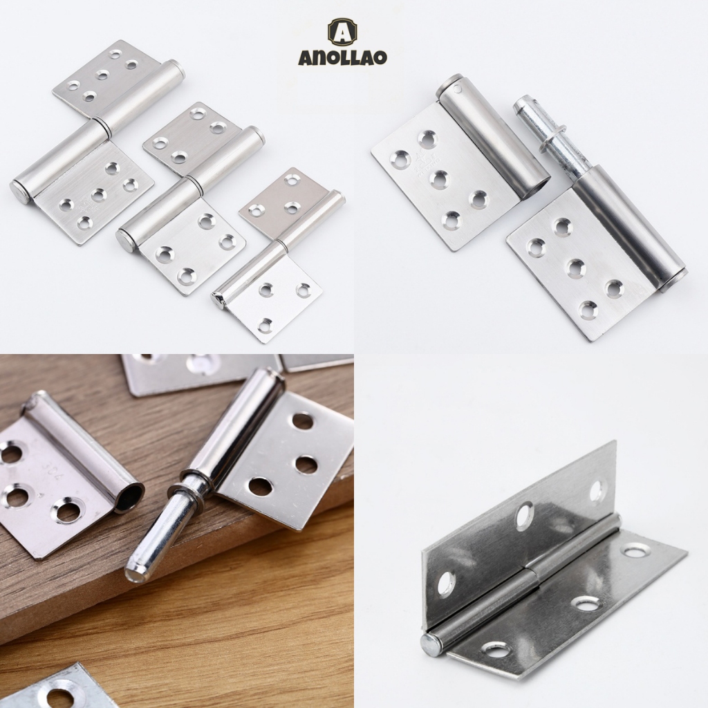 บานพับถอดได้ สแตนเลส 304 บานพับสแตนเลส บานพับประตู บานพับประตูเหล็ก บูชบานพับมีรู บูชประตูห้องน้ำ ✨Anollao