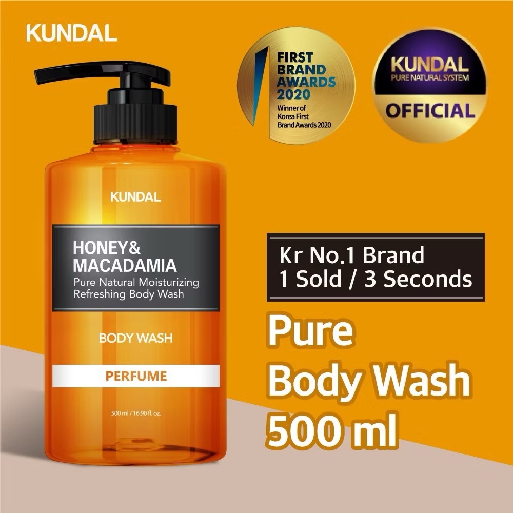 [KUNDAL ]Honey & Macadamia เจลอาบน้ำขวดใหญ่ 500มล.