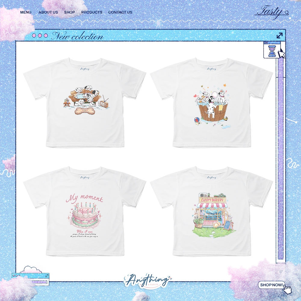 Chuby&Friend รวมลายใหม่  Baby teeอก33-34 เเละ ครอปอก37-38