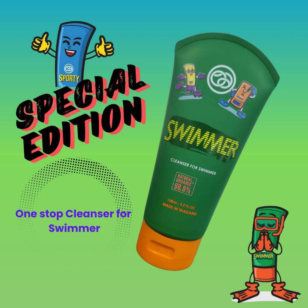 One & All สบู่ทำความสะอาดได้ทุกส่วนของร่างกายและเส้นผม Swimmer One Stop Cleanser Face + Hair + Body (150ml)