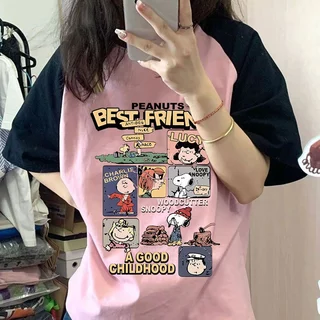 เสื้อยืดแฟชั่นผู้หญิงกําลังฮิตใหม่ล่าสุด oversize เสื้อผ้าคนอ้วนไซส์ใหญ่ เสื้อโอเวอร์ไซส์เกาหลี ลายการ์ตูนน่ารักๆ สวยๆ