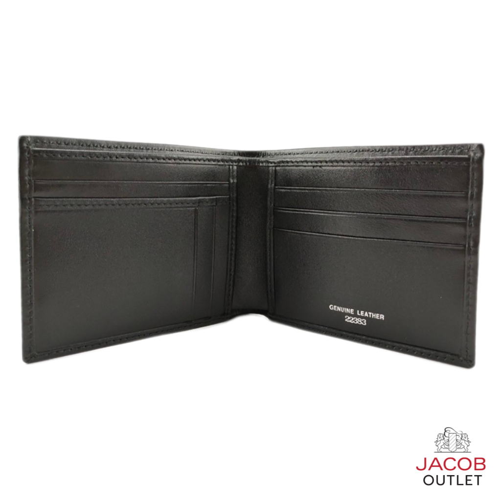 JACOB กระเป๋าสตางค์ชาย หนังสีดำ - รุ่น 22383