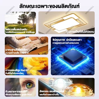 โคมไฟเพดาน ไฟเพดาน LED สว่างสูง ไฟเพดาน ทันสมัย สำหรับคอนโด อพาร์ตเม้นท์ ห้องนั่งเล่น การจัดวางพื้นที่