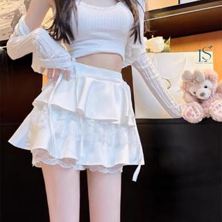 กระโปรงระบายชั้นผู้หญิง LASINI T-01 แต่งชายกระโปรงลูกไม้ แนว…