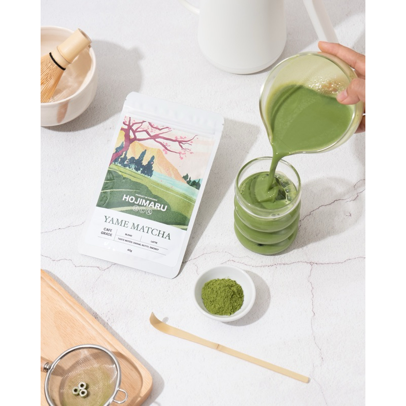ผงมัทฉะ YAME MATCHA (CAFE GRADE) เหมาะสำหรับสายลาเต้ จากฟุกุโอกะ โทนถั่ว รูปที่ 6