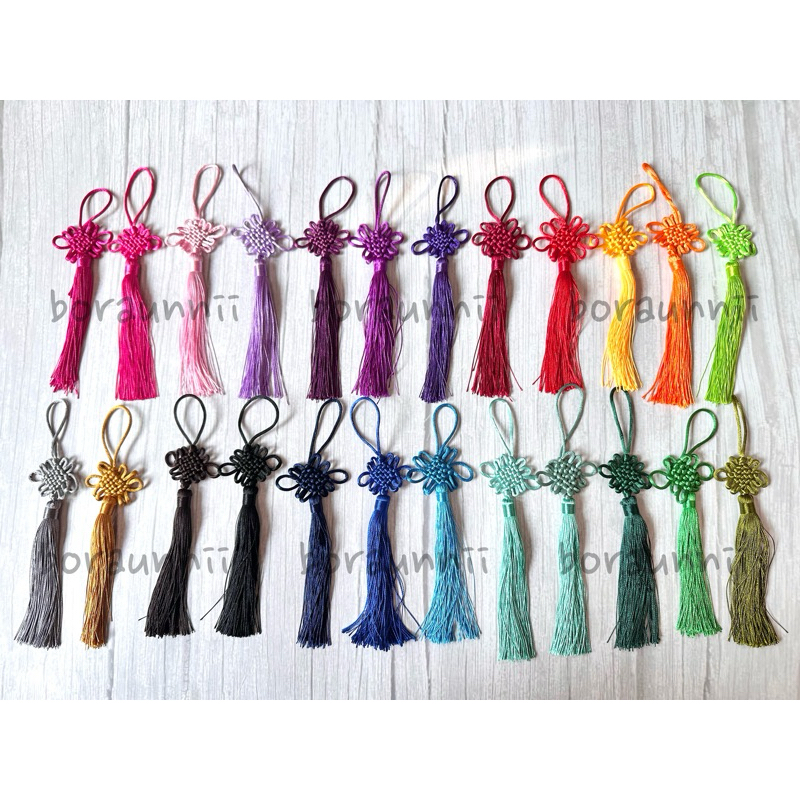 🇰🇷Boraunnii พู่เกาหลี สีใหม่เข้าแล้ว งานพรีเมี่ยม ไหมอย่างดี รีดไอน้ำได้ ถ่ายจากงานจริง 노리개 โนรีแก