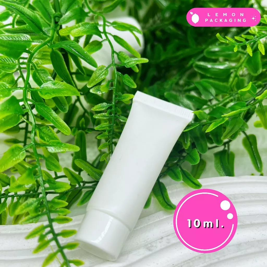 ✨[พร้อมส่งจากไทย]✨ หลอดโฟมเกลียวสั้น + ฝาเกลียว 10 20 30 50 80 100 150 ml  สีขาวด้าน หลอดคุณภาพดีเกรดนำเข้า  🧴✨จ. thumbnail 8