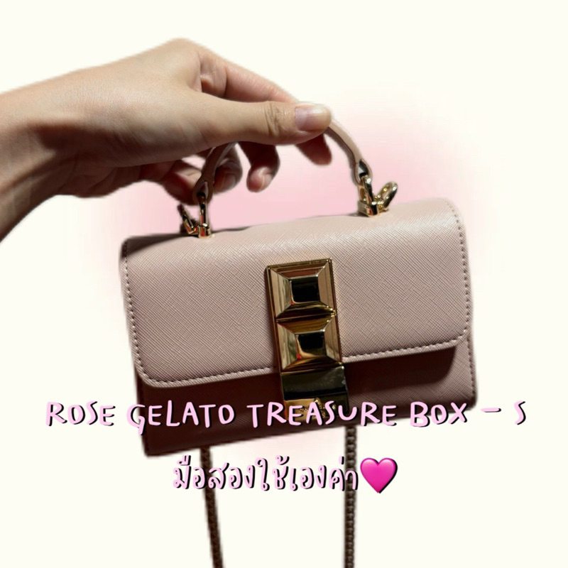 (ส่งฟรี)กระเป๋าA treasure box Rosé gelato treasure box-s มือ2 สภาพดี🪽