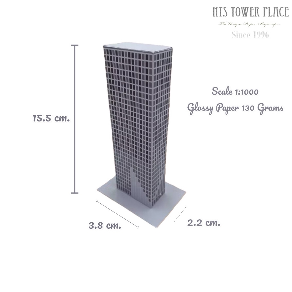 โมเดลตึกกระดาษ ตึก Park Origin Ratchathewi สูง 41 ชั้น