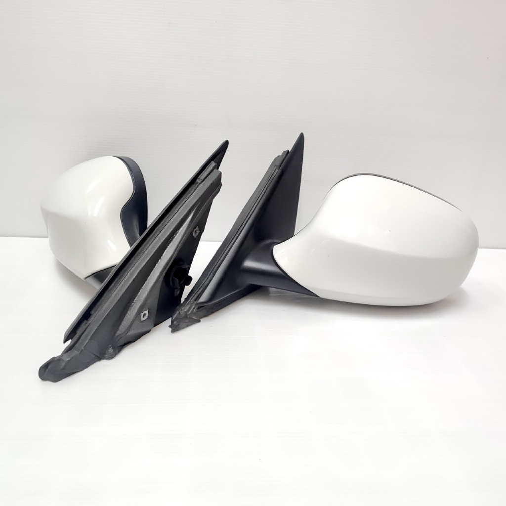 อะไหล่BMW E90 กระจกมองข้าง โฉม lci สีขาว Alpine white , ข้างซ้าย+ขวา ( lci model outside mirror , R 