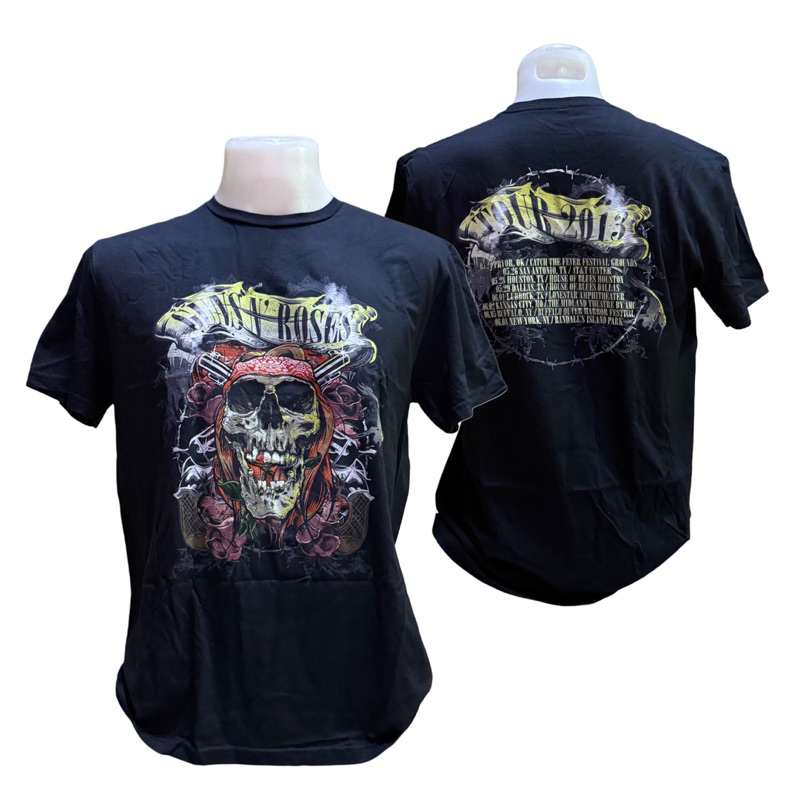 เสื้อวงดนตรี GUNS N ROSES T-SHIRT ลาย TRASHY SKULL (2017) ลิขสิทธิ์ของแท้ UK