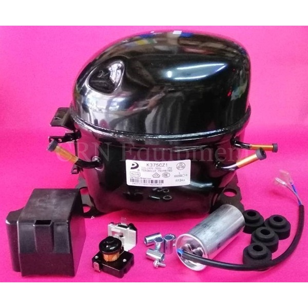 คอมเพรสเซอร์ ใหม่ มือหนึ่ง คอมตู้แช่ คอมตู้เย็น 1/2HP น้ำยา R134a อะไหล่ตู้เย็น K375CZ1